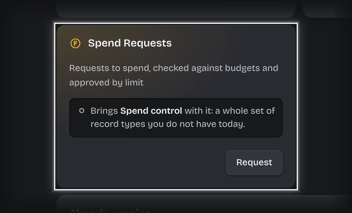 A service card on the Add a service page outlined: its name, what it does, the set of record types it brings, and its button